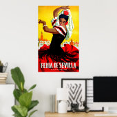 Sevilla Festival, Spanische Tänzerin, Frau, Tradit Poster (Heimbüro)