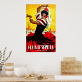 Sevilla Festival, Spanische Tänzerin, Frau, Tradit Poster (Küche)