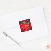 Sevilla Flag Quadratischer Aufkleber (Umschlag)