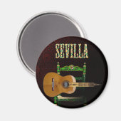 SEVILLA. Flämische Gitarre mit Giralda von Magnet (Vorderseite/Rückseite)