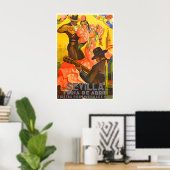 Sevilla Kunst Spanien Reiseplakat Spanischer Druck Poster (Heimbüro)