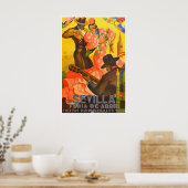 Sevilla Kunst Spanien Reiseplakat Spanischer Druck Poster (Küche)