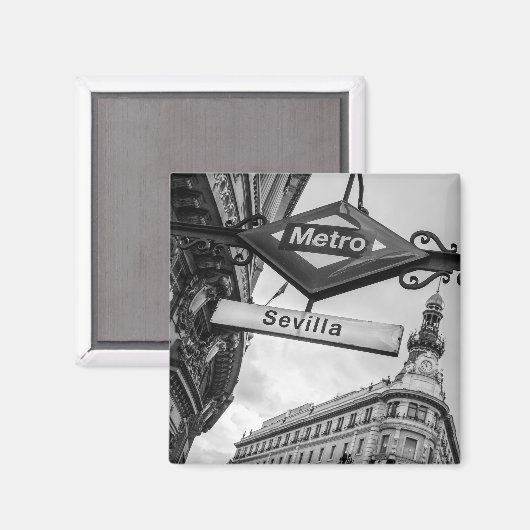 Sevilla Metro Magnet: Madrid Magnet (Vorderseite/Rückseite)