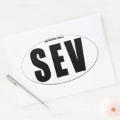 Sevilla - Nachbarschaft (viertel) Ovaler Aufkleber (Umschlag)