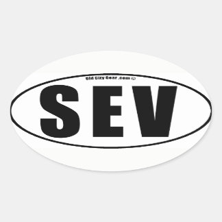 Sevilla - Nachbarschaft (viertel) Ovaler Aufkleber