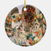 Sevilla (Öl auf Leinwand) Keramik Ornament (Hinten)