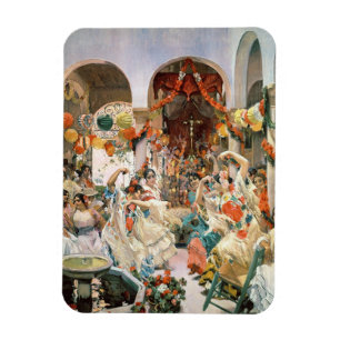 Sevilla (Öl auf Leinwand) Magnet