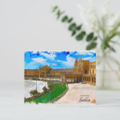 Sevilla Plaza de Espana Postcard Postkarte (Stehend Vorderseite)