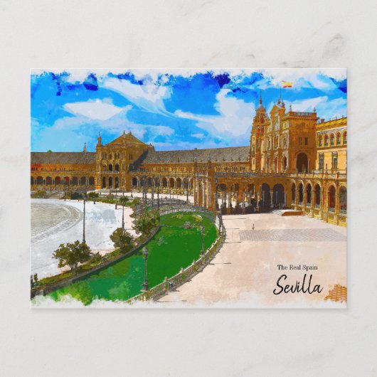 Sevilla Plaza de Espana Postcard Postkarte (Vorderseite)