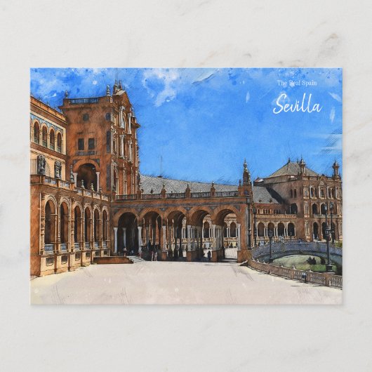 Sevilla Plaza de Espana Postcard Postkarte (Vorderseite)
