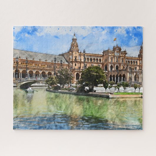 Sevilla - Plaza De Espana Puzzle (Horizontal)