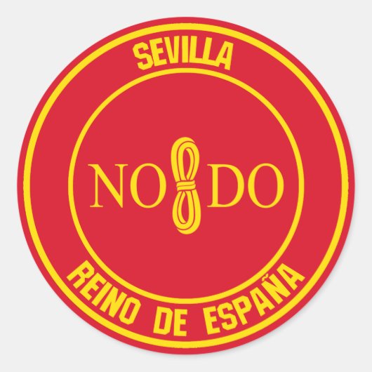 Sevilla Round Emblem Runder Aufkleber (Vorderseite)