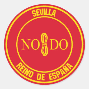 Sevilla Round Emblem Runder Aufkleber