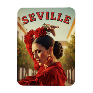 Sevilla Spain Flamenco Dancer Magnet