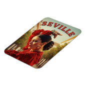 Sevilla Spain Flamenco Dancer Magnet (Linke Seite)