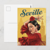 Sevilla Spain Flamenco Dancer Postkarte (Vorne/Hinten)