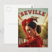 Sevilla Spain Flamenco Dancer Postkarte (Vorne/Hinten)