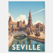 Sevilla Spain Plaza de Espana Magnet (Vorderseite)