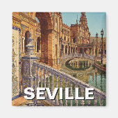 Sevilla Spain Plaza de Espana Magnet (Vorne)