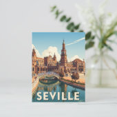 Sevilla Spain Plaza de Espana Postkarte (Stehend Vorderseite)