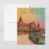 Sevilla Spain Plaza de Espana Postkarte (Vorne/Hinten)