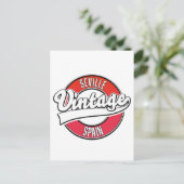 Sevilla Spain Retrologo Postkarte (Stehend Vorderseite)