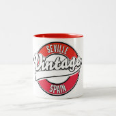 Sevilla Spain Retrologo Zweifarbige Tasse (Mittel)