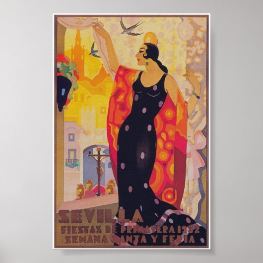 Sevilla Spanien 1932 Frühlingsfestival Poster (Vorne)