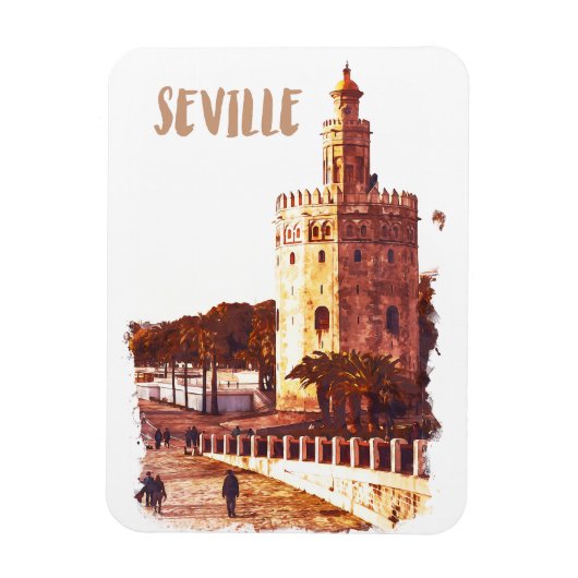 Sevilla Spanien Andalusien Reisen Magnet (Vertikal)