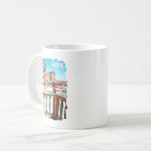 Sevilla Spanien Architektur Kaffeetasse (Vorderseite Links)