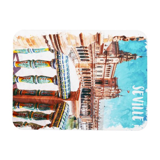 Sevilla Spanien Architektur Magnet (Horizontal)