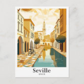 Sevilla Spanien Art Vintage Postkarte (Vorderseite)