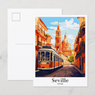 Sevilla Spanien Art Vintage Postkarte