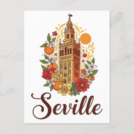 Sevilla Spanien Blume Feiertagspostkarte