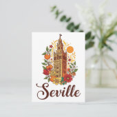 Sevilla Spanien Blume Feiertagspostkarte (Stehend Vorderseite)