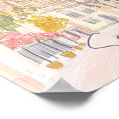 Sevilla Spanien Gouache Paint Illustration Travel Poster (Ecke)