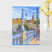 Sevilla Spanien-Kolored Stift Karte (Gelbe Blume)