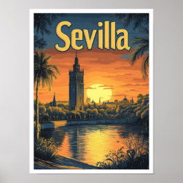 Sevilla Spanien Kunst, Dichtung und Musik Poster