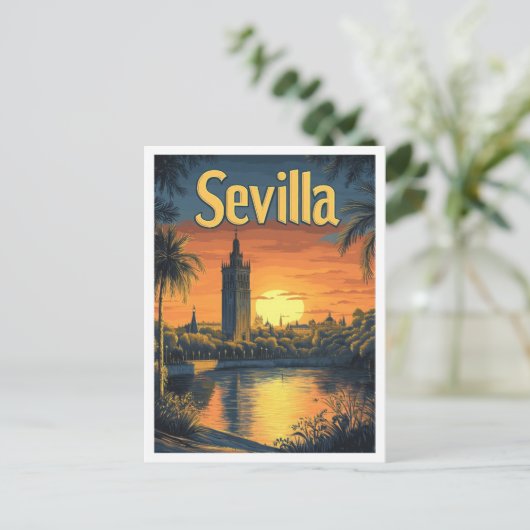 Sevilla Spanien Kunst, Dichtung und Musik Postkarte (Stehend Vorderseite)