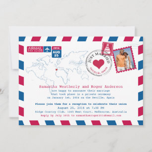Sevilla, Spanien Luftpost Hochzeitsempfang Einladung