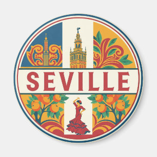 Sevilla Spanien Plaza de Espana Magnet