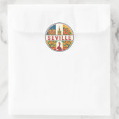 Sevilla Spanien Plaza de Espana Runder Aufkleber (Tasche)