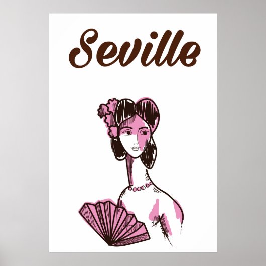Sevilla Spanien Reiseplakat Poster (Vorne)