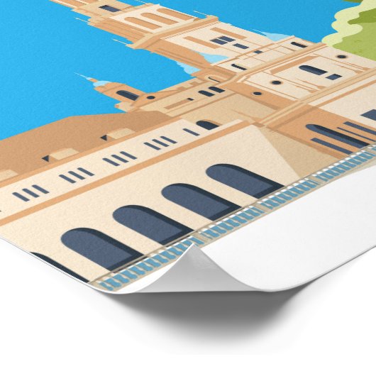 Sevilla Spanien Reiseplakat Poster (Ecke)