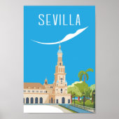 Sevilla Spanien Reiseplakat Poster (Vorne)