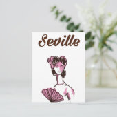 Sevilla Spanien Reiseplakat Postkarte (Stehend Vorderseite)