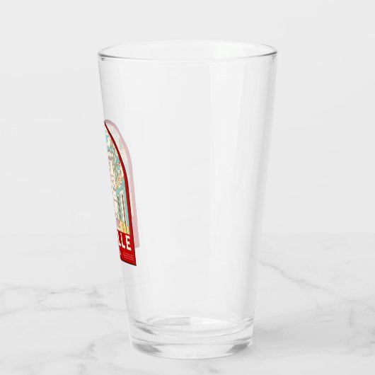 Sevilla Spanien - Retro Emblem Glas (Links)