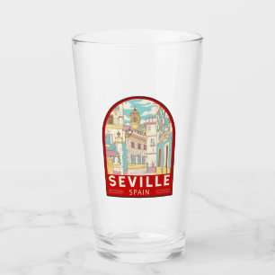 Sevilla Spanien - Retro Emblem Glas