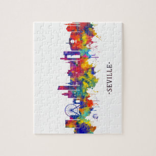 Sevilla Spanien Skyline Puzzle