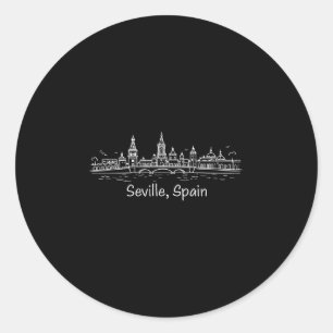 Sevilla Spanien Souvenirs Von Sevilla España Skyli Runder Aufkleber